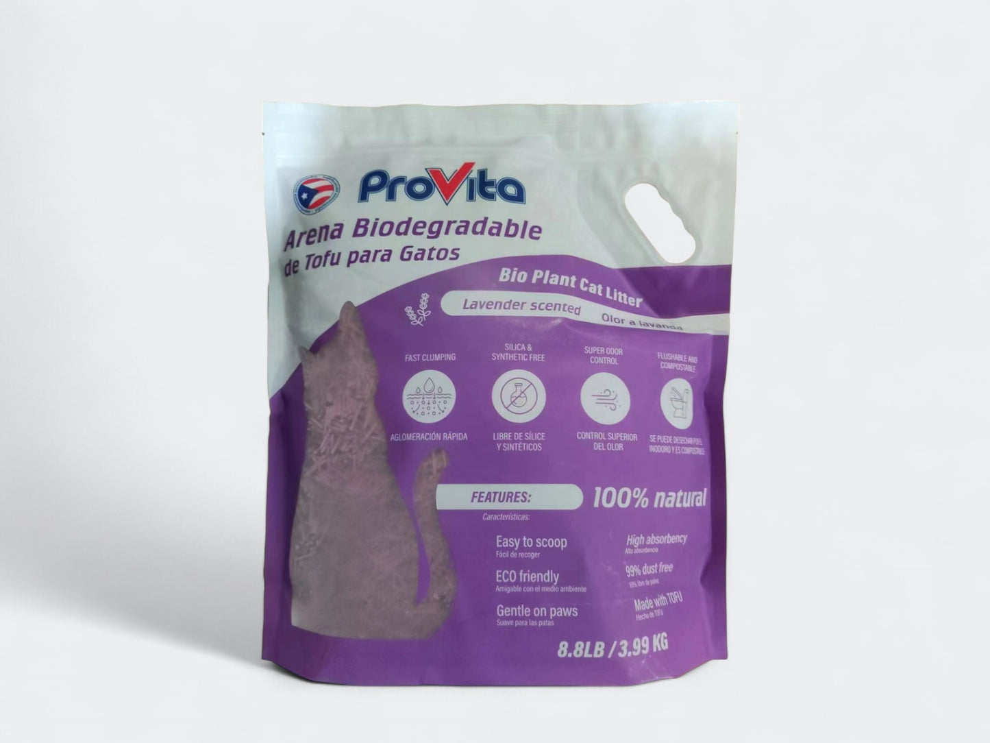 Arena Biodegradable de tofu para gatos