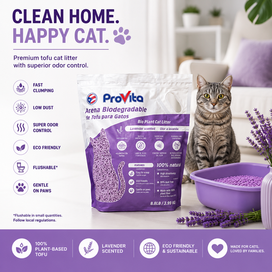 Arena Biodegradable de tofu para gatos