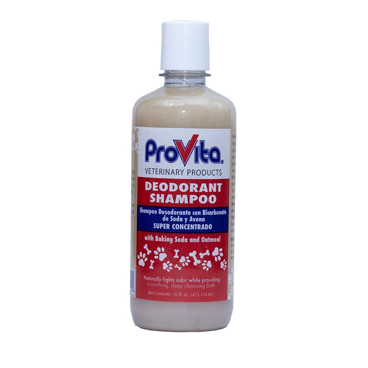 Bottle of deodorant shampoo with baking soda and oatmeal super concentrater